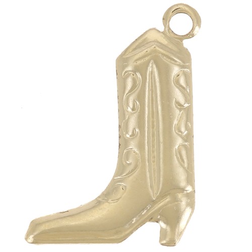 14x10mm Santiag pendant - cowboy boot - Gold filled x1