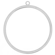 25mm 304L stainless steel round pendant x1|raw }}