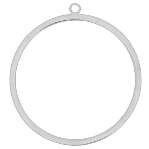 25mm 304L stainless steel round pendant x1