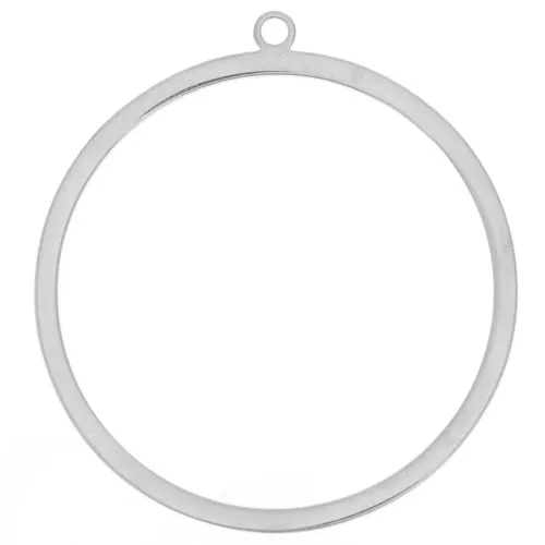 25mm 304L stainless steel round pendant x1