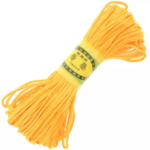 2mm Polyester rat tail cord - Orange yellow x20m