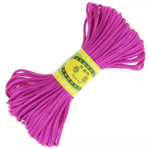 2mm Polyester rat tail cord - Fuchsia x20m
