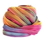 silk twill ribbon Shibori Tropical Pink Borealis x10cm