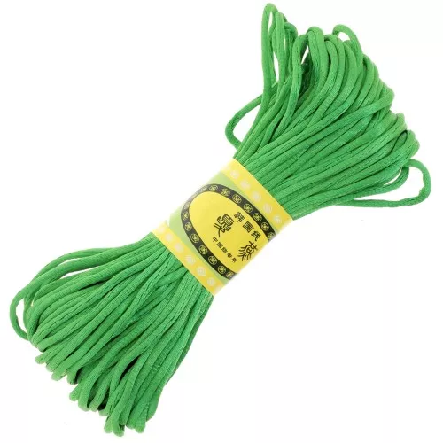 2mm Polyester rat tail cord - Green x20m