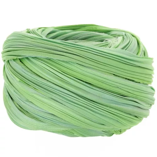 Silk ribbon Shibori Spring Green Borealis x10cm