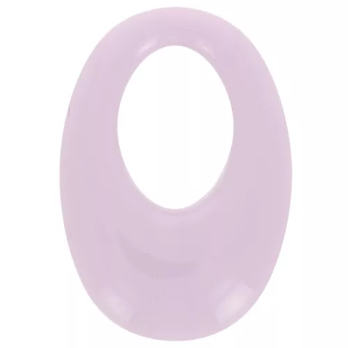 33x23mm Oval hollowed-out pendant in opaque resin - Mauve x1