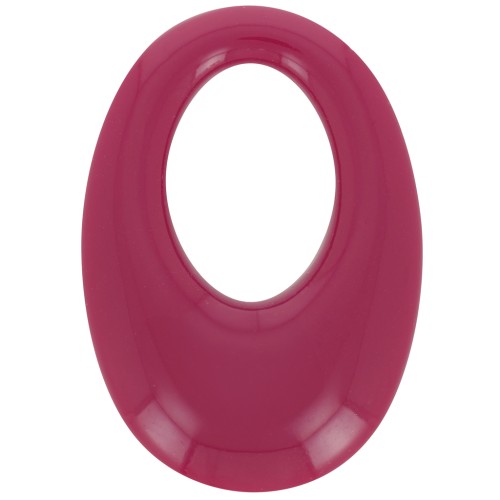 33x23mm Oval hollowed-out pendant in opaque resin - Bordeaux x1