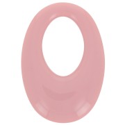 33x23mm Oval hollowed-out pendant in opaque resin - Rose Vintage x1|raw }}