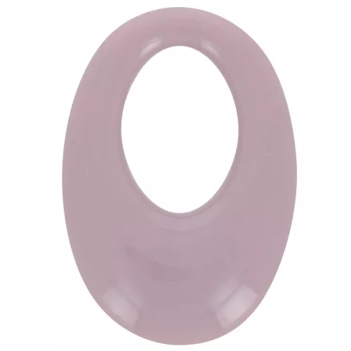 33x23mm Oval hollowed-out pendant in opaque resin - Lilac x1