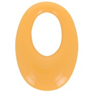 33x23mm Oval hollowed-out pendant in opaque resin - Mustard x1