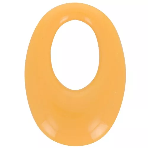 33x23mm Oval hollowed-out pendant in opaque resin - Mustard x1