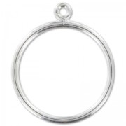 925 Sterling Silver Ring with 1 loop size 56 x1