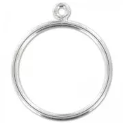 925 Sterling Silver Ring with 1 loop size 56 x1