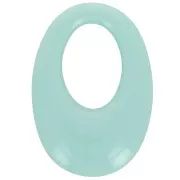 33x23mm Oval hollowed-out pendant in opaque resin - Mint x1
