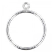 925 Sterling Silver Ring with 1 loop size 52 x1