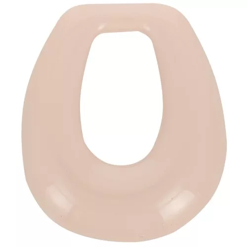 28x25mm Hollow drop pendant in opaque resin - Rose Nude x1