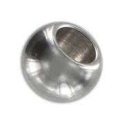 10x6.5mm flat round beads in stainless steel x1|raw }}