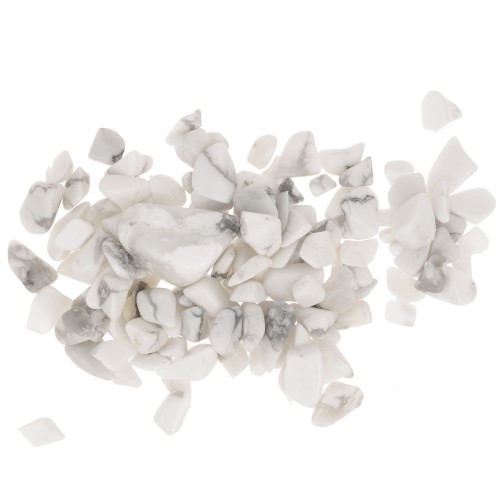 Bag of mini rolled stones - Unperforated stone chips - Howlite x20g