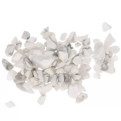 Bag of mini rolled stones - Unperforated stone chips - Howlite x20g