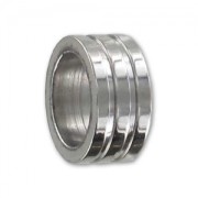 Rondelle 9x4mm in stainless steel x1