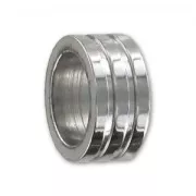 Rondelle 9x4mm in stainless steel x1
