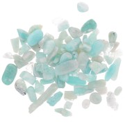 Bag of mini rolled stones - Unperforated stone chips - Amazonite x20g
