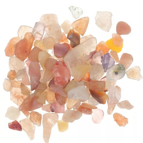 Bag of mini rolled stones - Unperforated stone chips - Red aventurine x20g