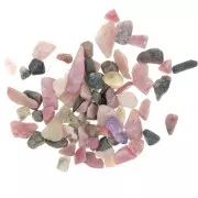 Rhodonite - Bag of mini rolled stones - Unperforated stone chips - Rhodonite x20g Bag of mini rolled stones - Unperforated stone chips - Rhodonite x20g