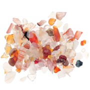 Bag of mini rolled stones - Unperforated stone chips - Carnelian x20g|raw }}