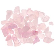 Bag of mini rolled stones - Unperforated stone chips - Rose Quartz x20g