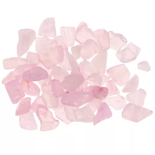 Bag of mini rolled stones - Unperforated stone chips - Rose Quartz x20g