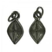 Pendant cab double face setting shaped  4230 14x9mm black nickel