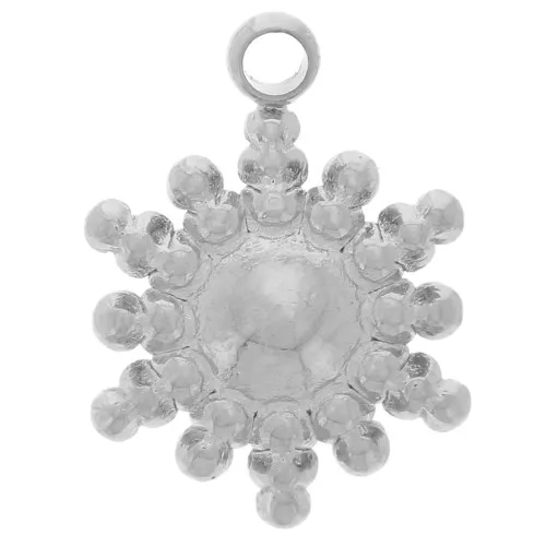 8mm 304L stainless steel Sun charm with small balls x1