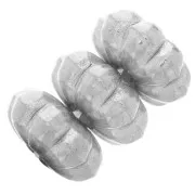 6mm 316L stainless steel Flower rondelle beads x4