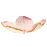 26mm acrylic flower pendant with gold trim - Light pink x1