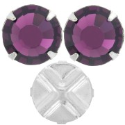 Sew-on rhinestones 8mm Amethyst|raw }}
