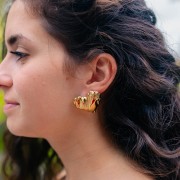 29x33mm 304L stainless steel Heart earrings - Gold x2