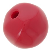 15x18mm Round irregular beads - Cherry - resin - Dark red x4