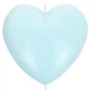26x27mm Opaque resin heart bead - Pastel blue x1
