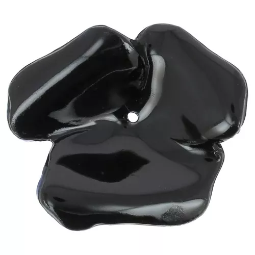 40mm opaque resin Flower pendant - Black x1