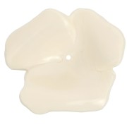 40mm opaque resin Flower pendant - Ecru x1|raw }}