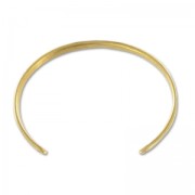 Brass Jonc bracelet 2 hooks 58 mm fine Gold plated x1|raw }}