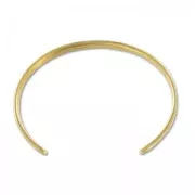Brass Jonc bracelet 2 hooks 58 mm fine Gold plated x1