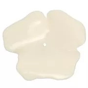 48mm opaque resin Flower pendant - Ecru x1