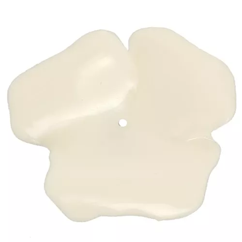 48mm opaque resin Flower pendant - Ecru x1