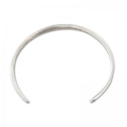 Brass Jonc bracelet  2 hooks 58 mm  Antique Silver Plating x1|raw }}