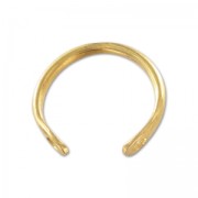 Brass ring with relief 2 holes 20 mm fine Gold plated x1|raw }}