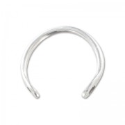 Brass ring with relief 2 holes 20 mm Antique Silver Plating  x1|raw }}