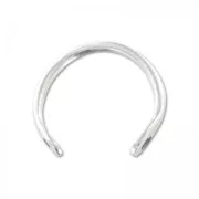 Brass ring with relief 2 holes 20 mm Antique Silver Plating  x1