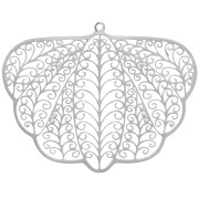 32x41mm Stainless steel 316L Butterfly effect filigree pendants x2|raw }}
